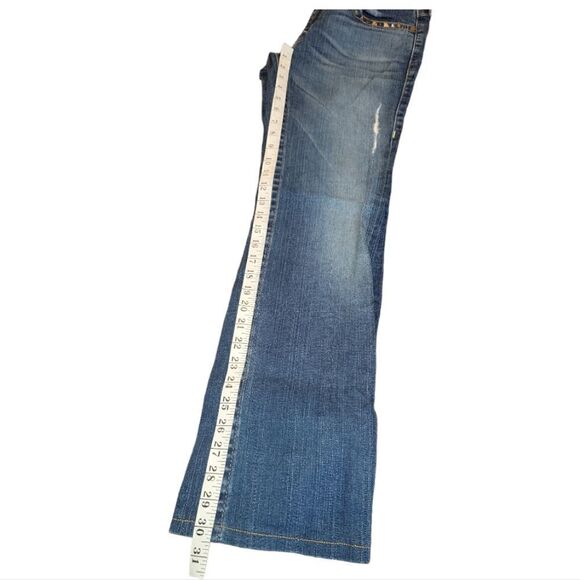 True Religion Billy Straight Leg Blue Jeans Studded and Distressed 30 - Picture 10 of 11